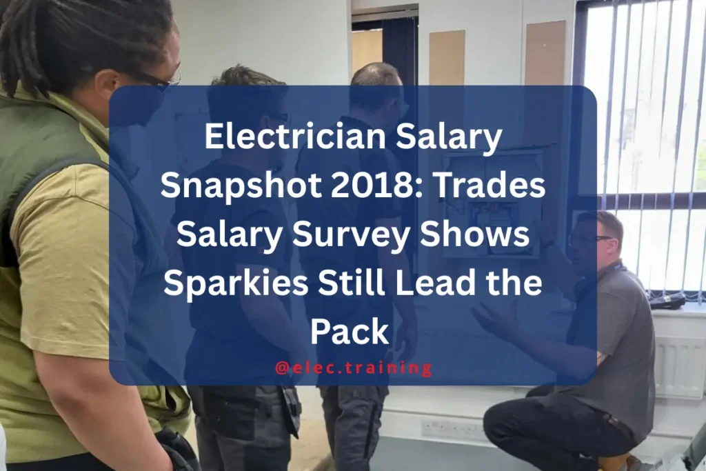 Electrician learners with trainer