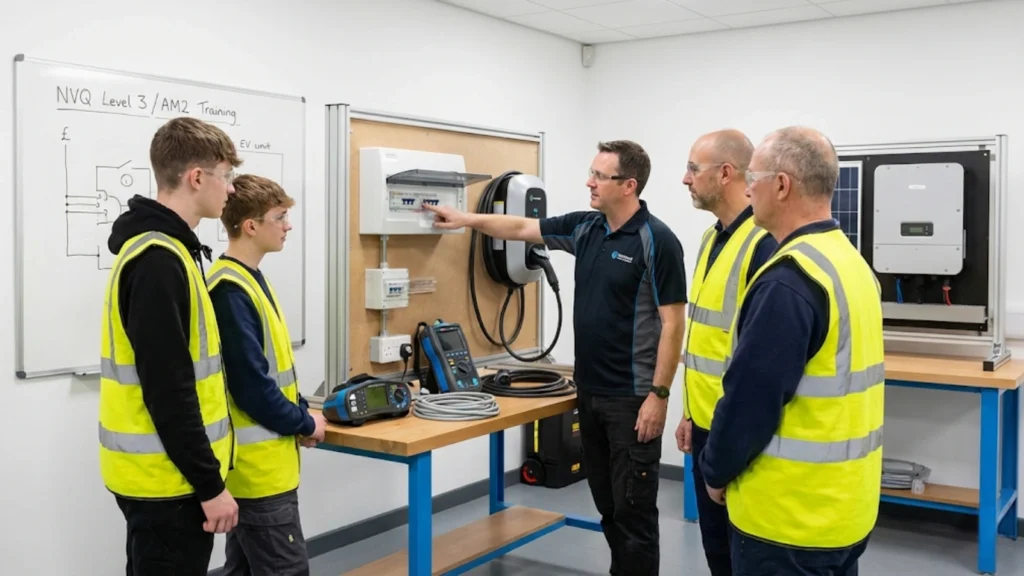 Electrical training course showing modern learning environment for people entering the trade in 2025