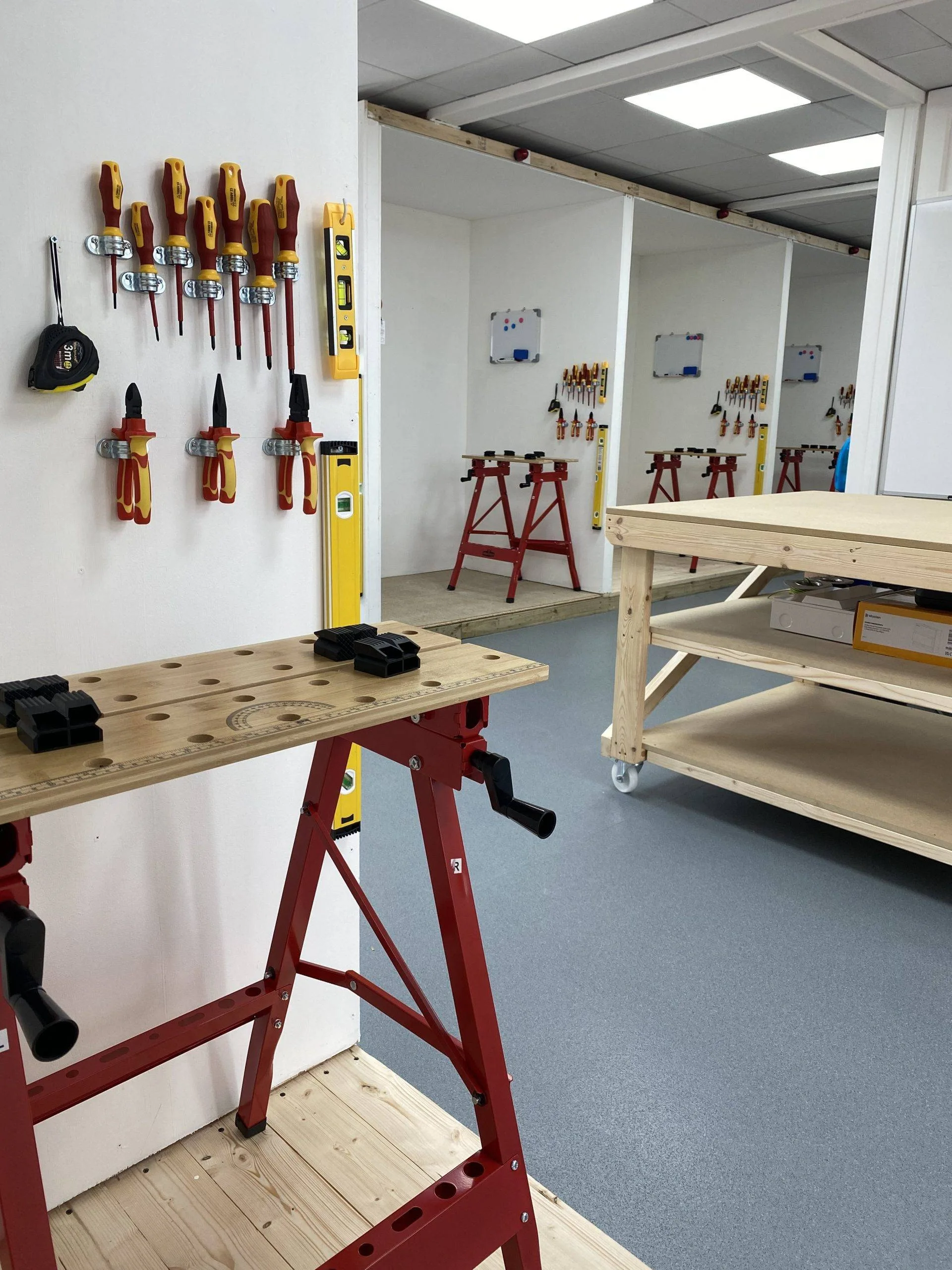 FirstFix Wiring Example Wall – Telford Training Room