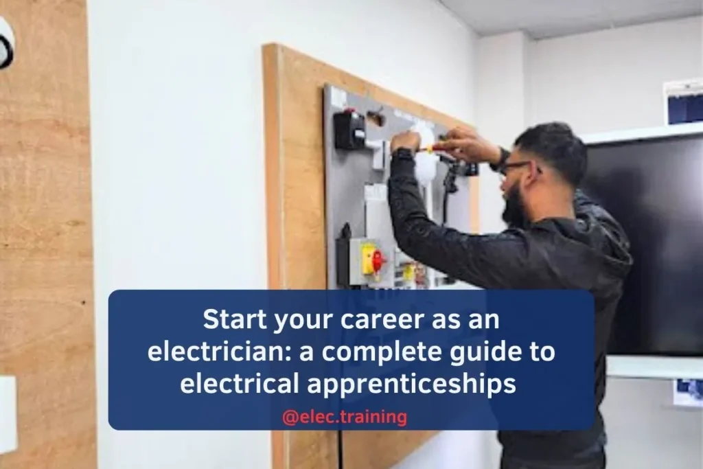 Learner doing testing on practice electrical board