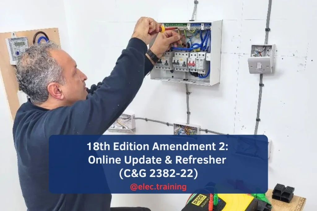 Adult Trainee working on circuit breaker installation during NVQ training