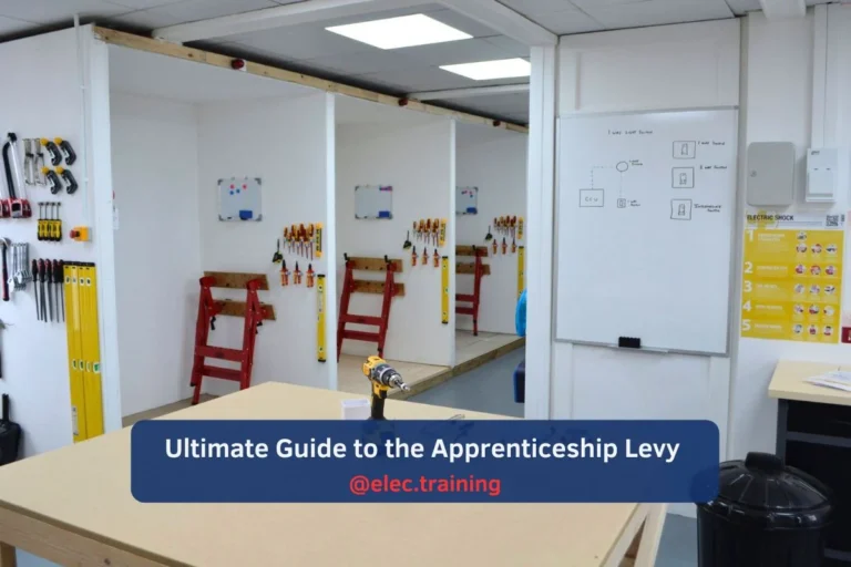 electrical training lab with tools neatly arranged on walls
