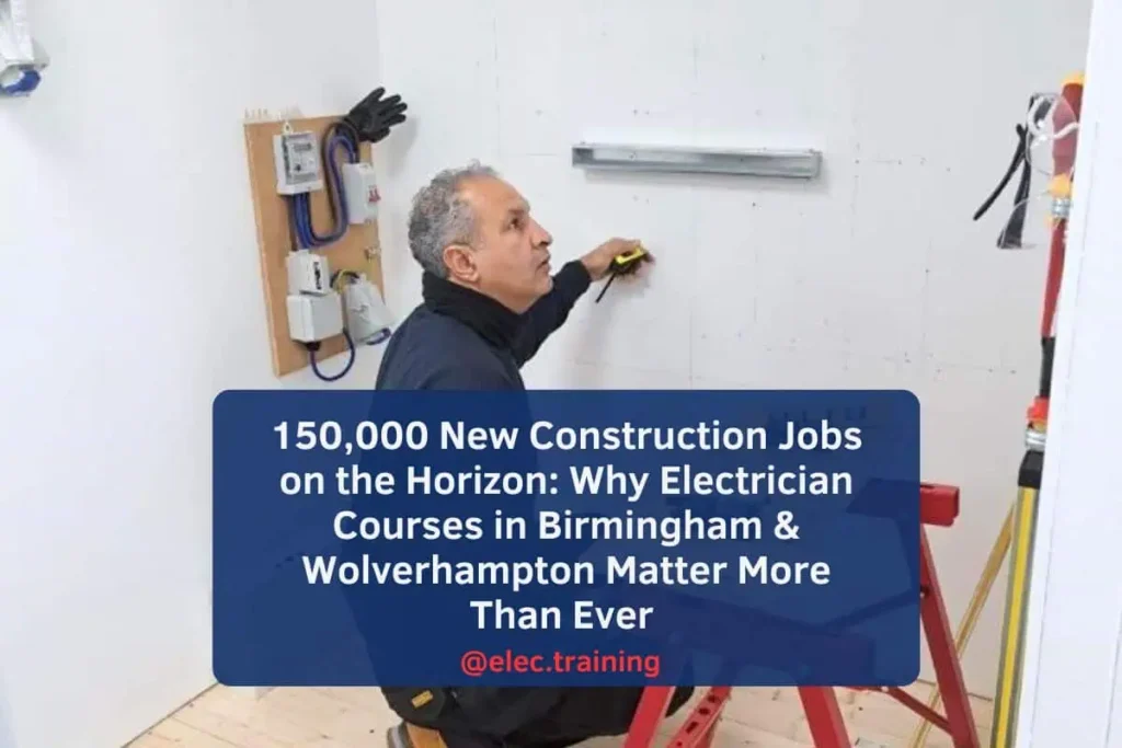 learner Performing live testing during city and guild inspection testing course