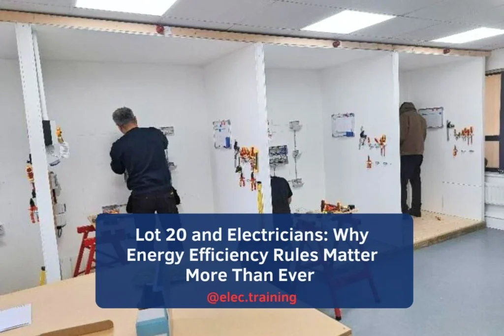 learners fitting a double socket outlet in a practice wall