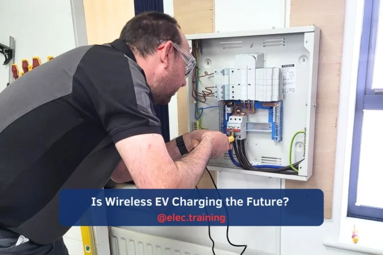 Learner practicing on consumer unit during city and guild 2365 03 course