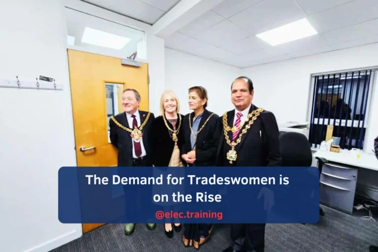 Mayor of Wolverhampton with guests during an official event at Elec Training