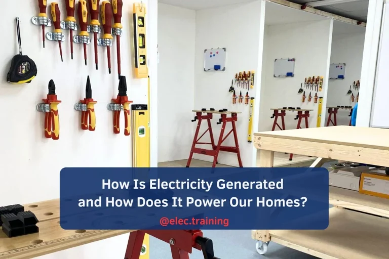 Modern electrical classroom interior setup