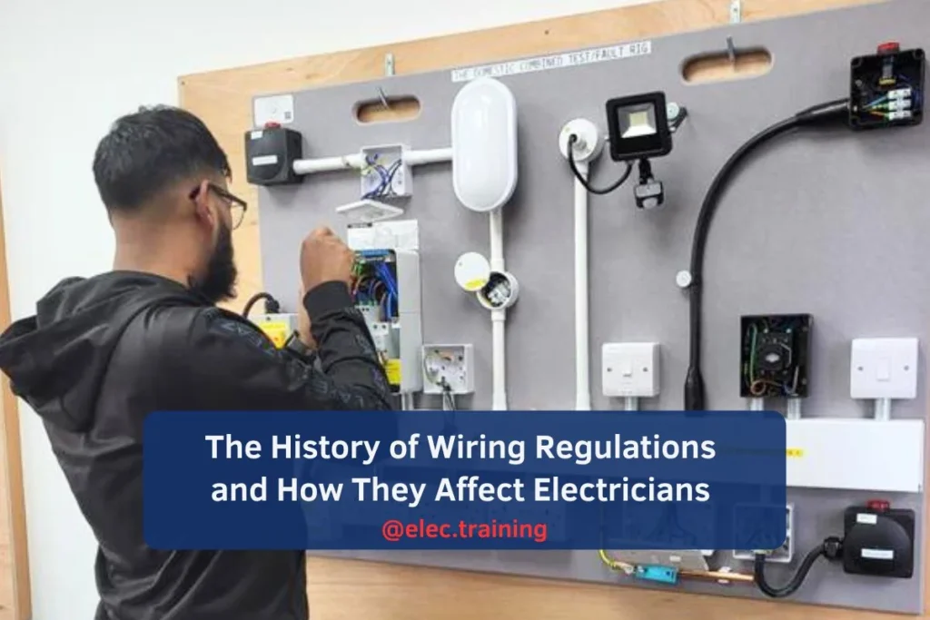 Trainee checking continuity on completed wiring circuit