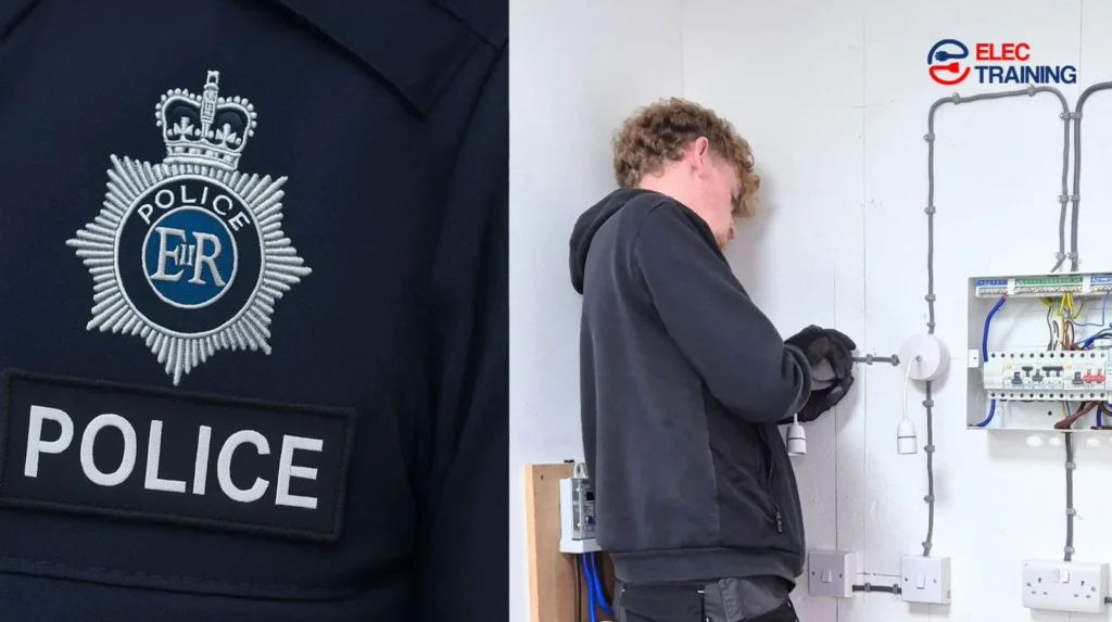 career transition from police officer to qualified electrician through vocational training.