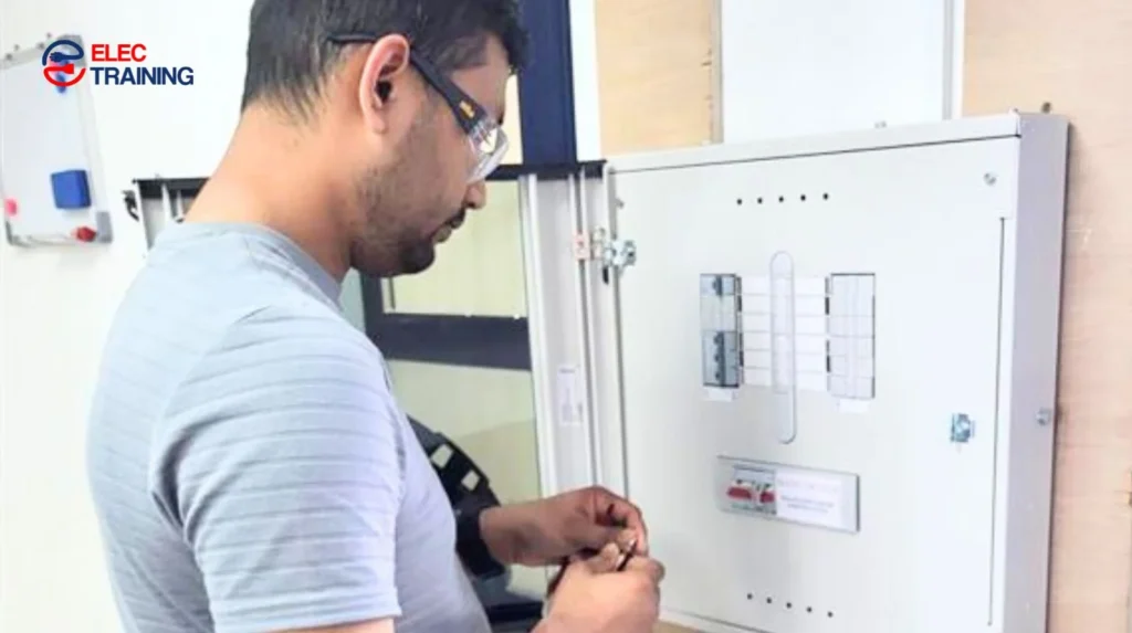 Electrician installing EV charging equipment showing opportunities in renewable energy sector