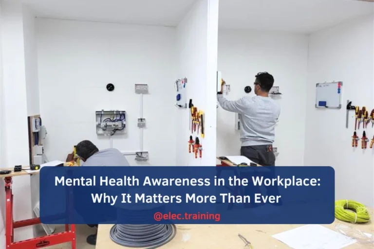 Learners performing RCD testing for City and Guilds 2365 03 assessment