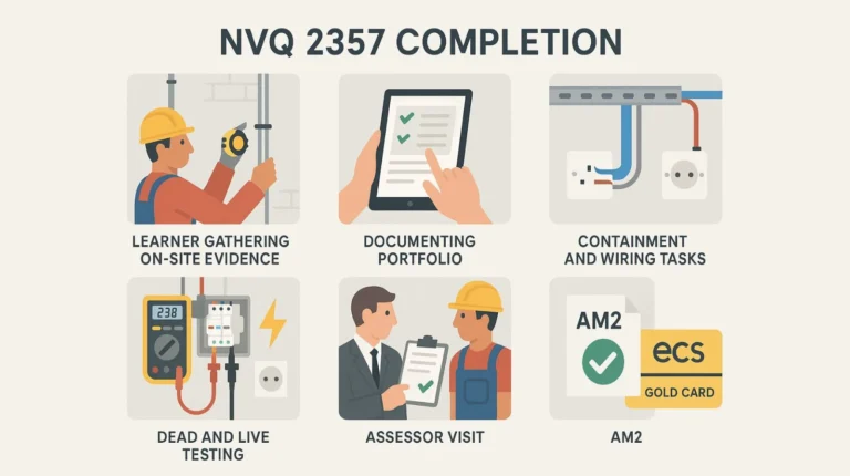 NVQ 2357 steps from evidence gathering to AM2 and ECS Gold Card