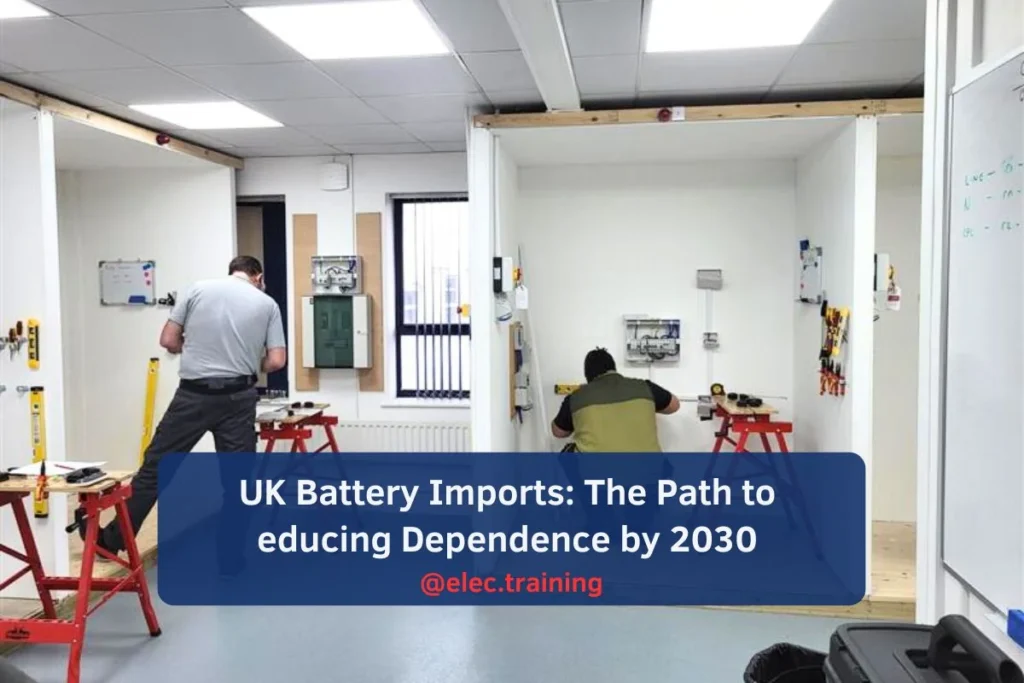 Two trainees working on electrical installations in a training room during level 2 course