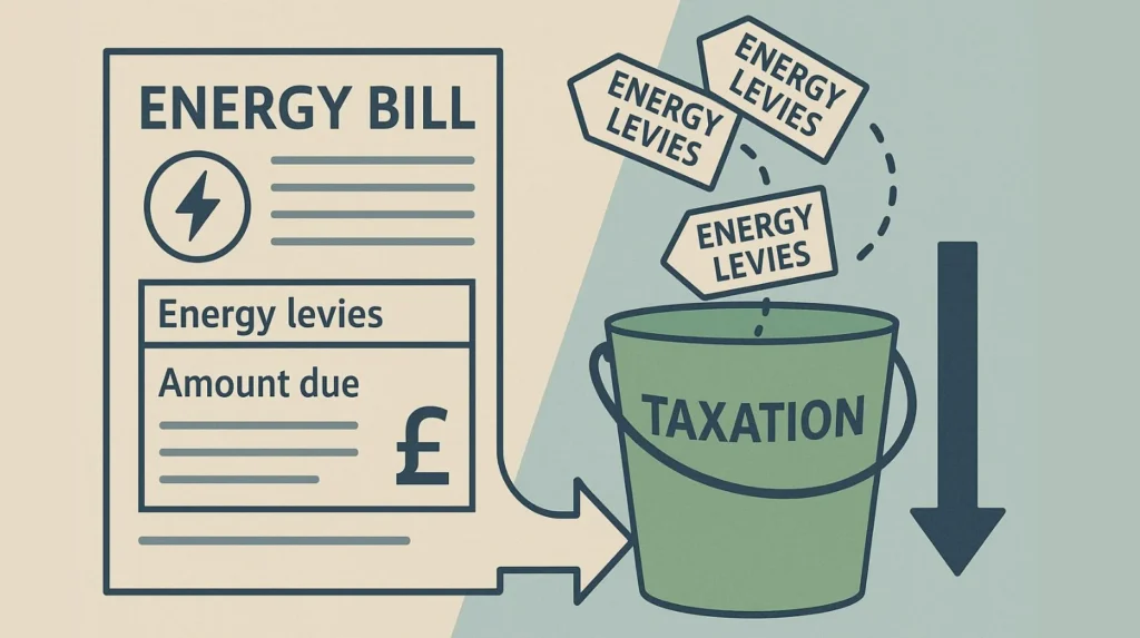 Energy levies moving from a UK energy bill into a taxation bucket