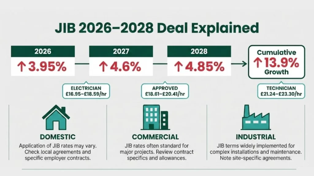JIB 2026–2028 pay deal, showing annual increases