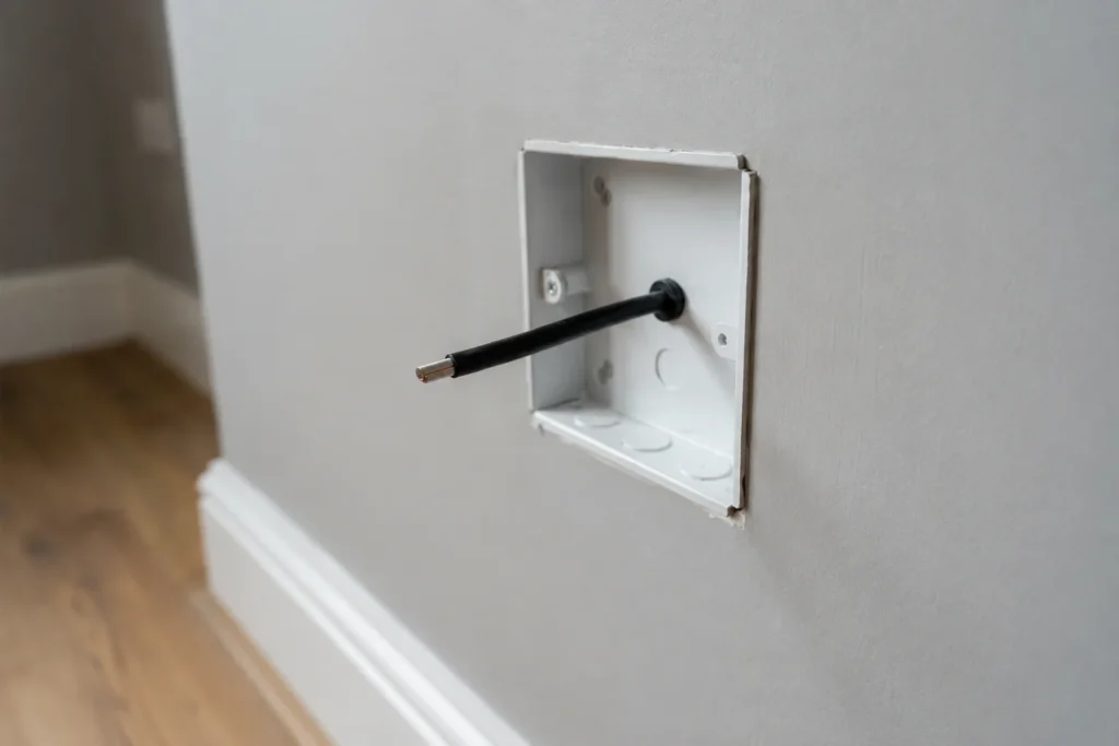 Before image This task was to terminate a TV point using the screwed method
