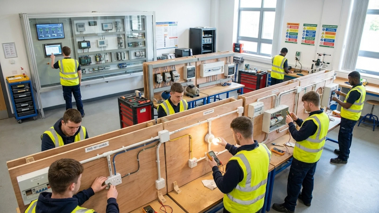 Learners progress from foundational electrical principles towards integrated automation systems through structured and systematic skill development