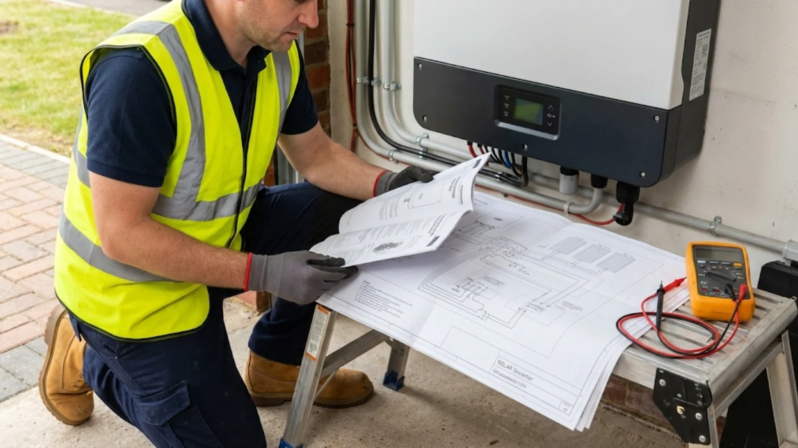 Manufacturer technical documentation for renewable energy electrical system