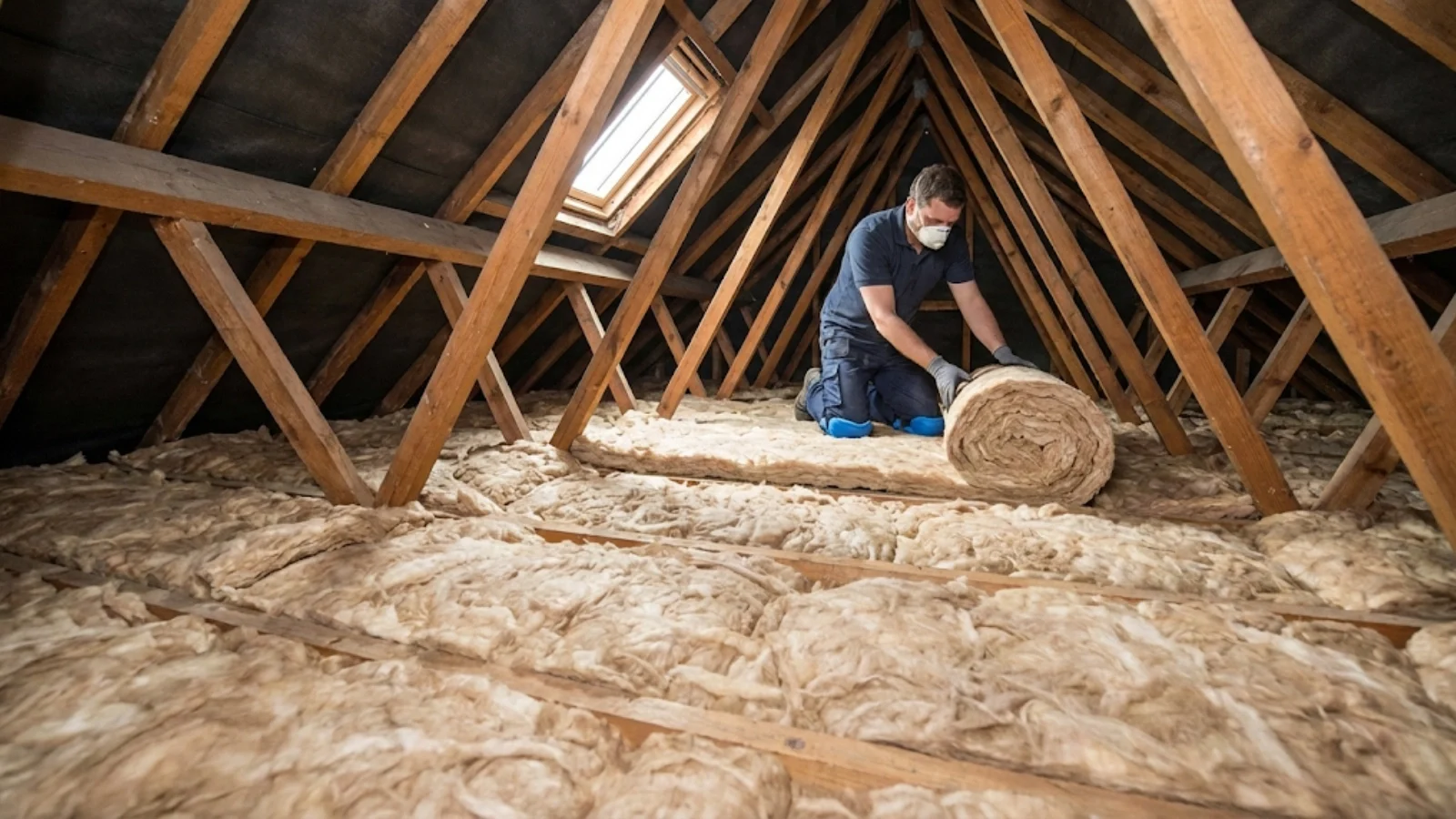 Modern loft insulation installation showing high-impact energy efficiency measure